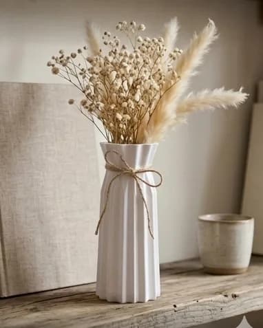 Pleated Style Vase